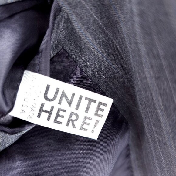 Ermenegildo Zegna SAKS Gray  Striped Suit Jacket Blazer Sport Coat Wool Silk 42S - Picture 7 of 8